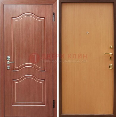 Входная дверь отделанная МДФ и ламинатом внутри ДМ-159 в Волгограде