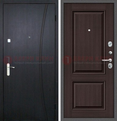 Темная стальная дверь с МДФ панелями ДМ-362 в Волгограде