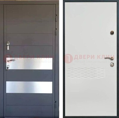 Металлическая дверь МДФ темная и светлая ДМ-420 в Волгограде