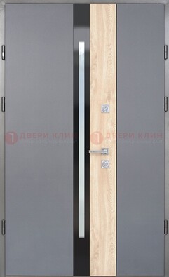 Полуторная металлическая дверь с МДФ ДМ-503 в Волгограде
