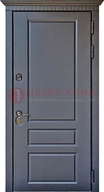 Тёмная входная дверь для коттеджа с МДФ ДМ-528 в Волгограде