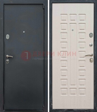 Черная металлическая дверь с порошковым покрытием ДП-101 в Волгограде