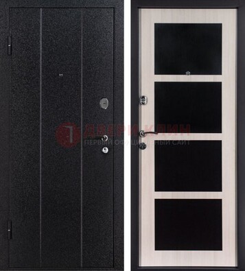 Черная металлическая дверь с порошковым напылением ДП-176 в Волгограде