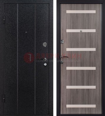 Черная стальная дверь с порошковым окрасом ДП-199 в Волгограде