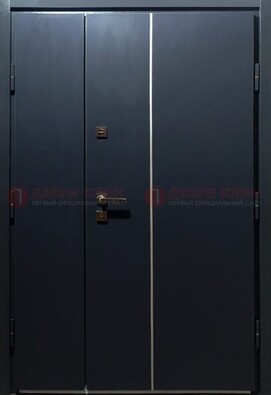 Темная металлическая дверь с порошковым покрытием ДП-220 в Волгограде