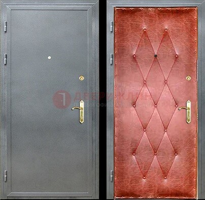 Серая стальная дверь с порошковым покрытием ДП-25 в Волгограде