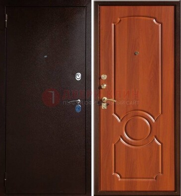 Темная железная дверь с порошковым напылением ДП-46 в Волгограде
