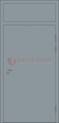 Серая техническая дверь ДПП-16 в Волгограде