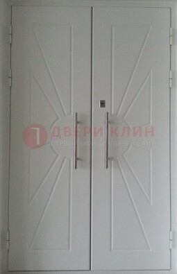 Парадная двухстворчатая дверь с фрезерованным МДФ ДПР-14 в Волгограде