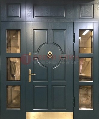 Стальная парадная дверь ДПР-64 со стеклопакетом в Волгограде