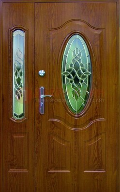 Парадная дверь со стеклянными вставками ДПР-73 для дома в Волгограде