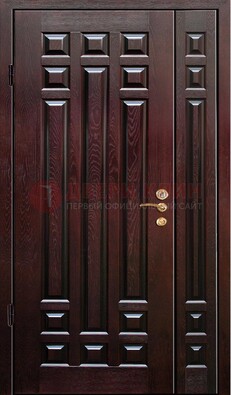 Коричневая металлическая дверь с виноритом ДВТ-20 в Волгограде