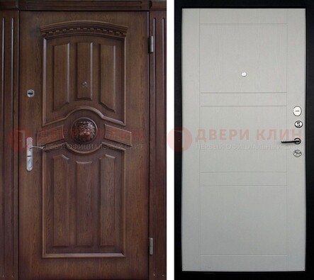 Темная входная дверь с виноритом ДВТ-216 в Волгограде