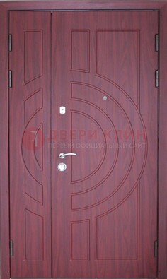 Тамбурная красная железная дверь с виноритом ДВТ-3 в Волгограде