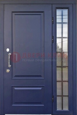 Синяя дверь с виноритом и стеклянными вставками  ДВТ-79 в Волгограде